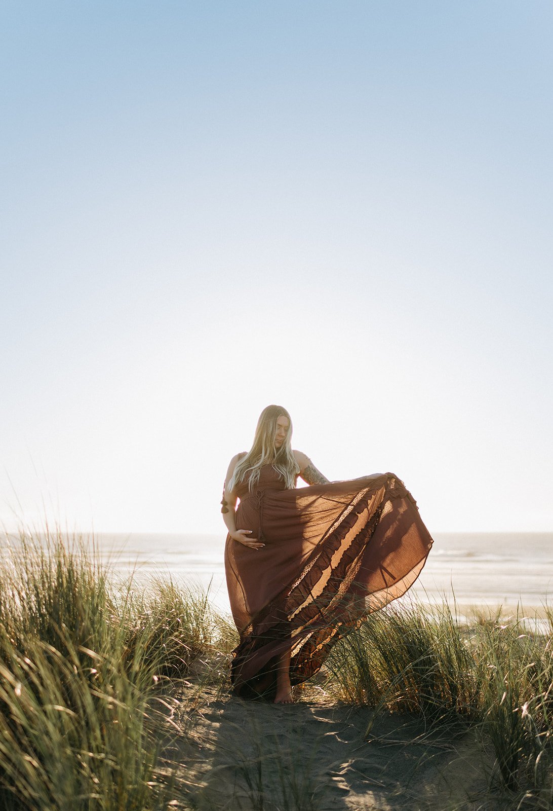 Playful Beach Maternity Session at Ocean Beach, SF