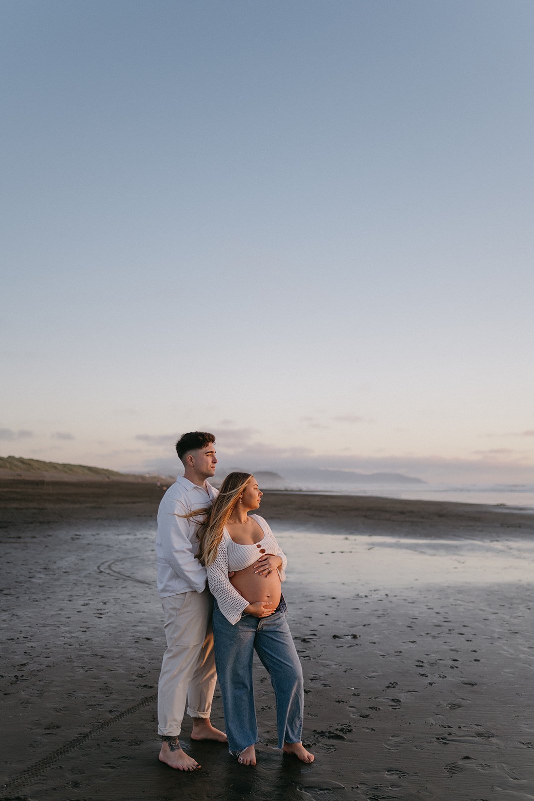 Playful Beach Maternity Session at Ocean Beach, SF