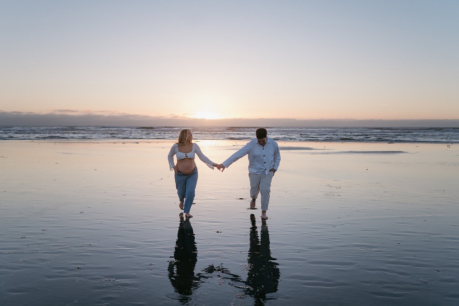 Playful Beach Maternity Session at Ocean Beach, SF