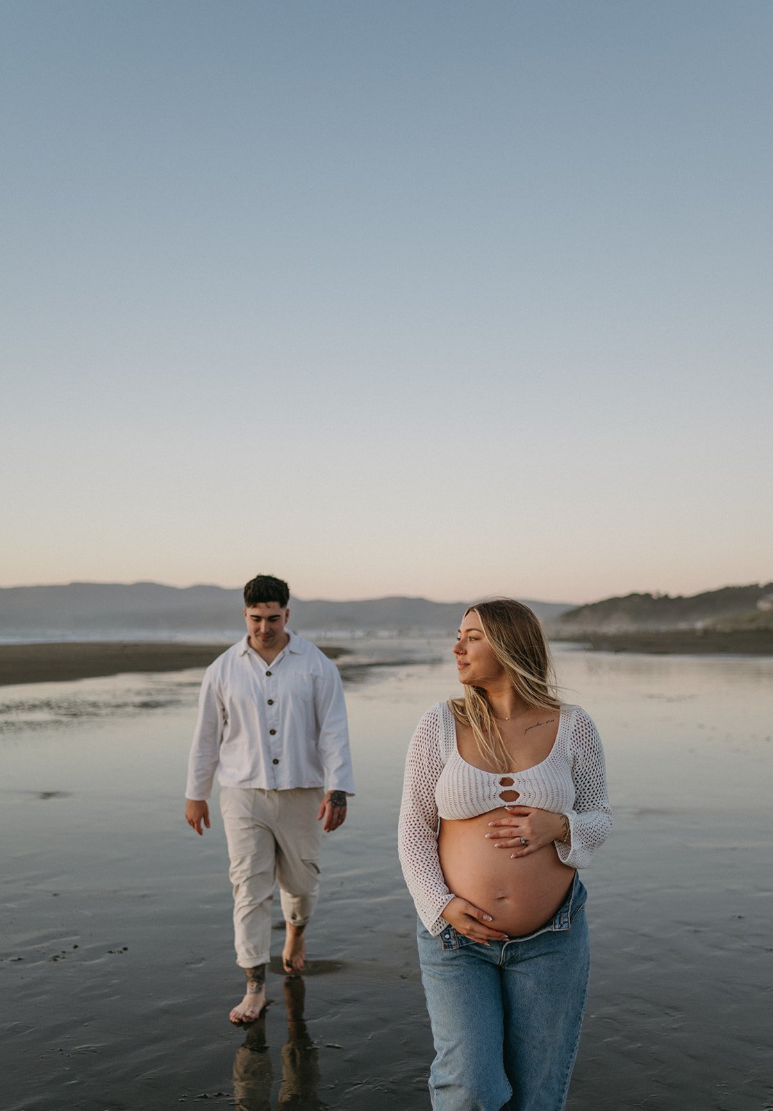 Playful Beach Maternity Session at Ocean Beach, SF