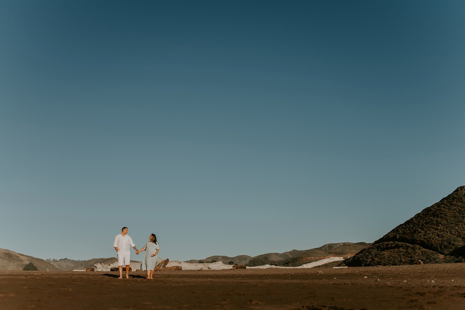 Playful Beach Maternity Session at Rodeo Beach