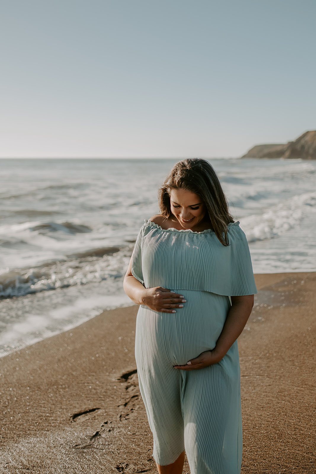 Playful Beach Maternity Session at Rodeo Beach