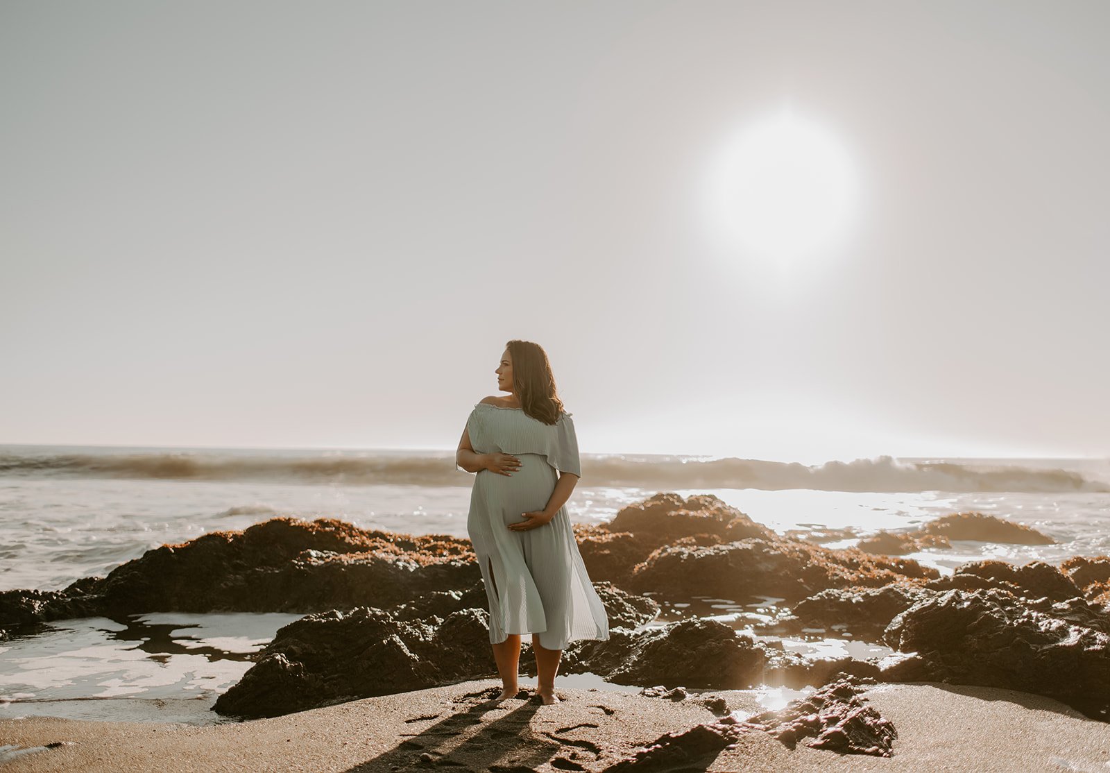 Playful Beach Maternity Session at Rodeo Beach