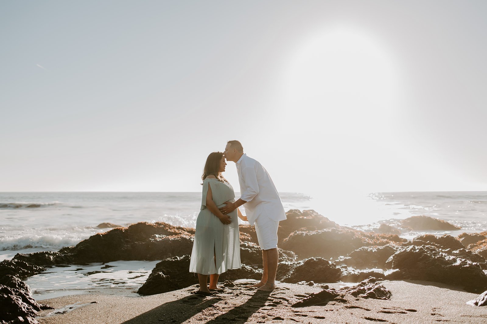 Playful Beach Maternity Session at Rodeo Beach