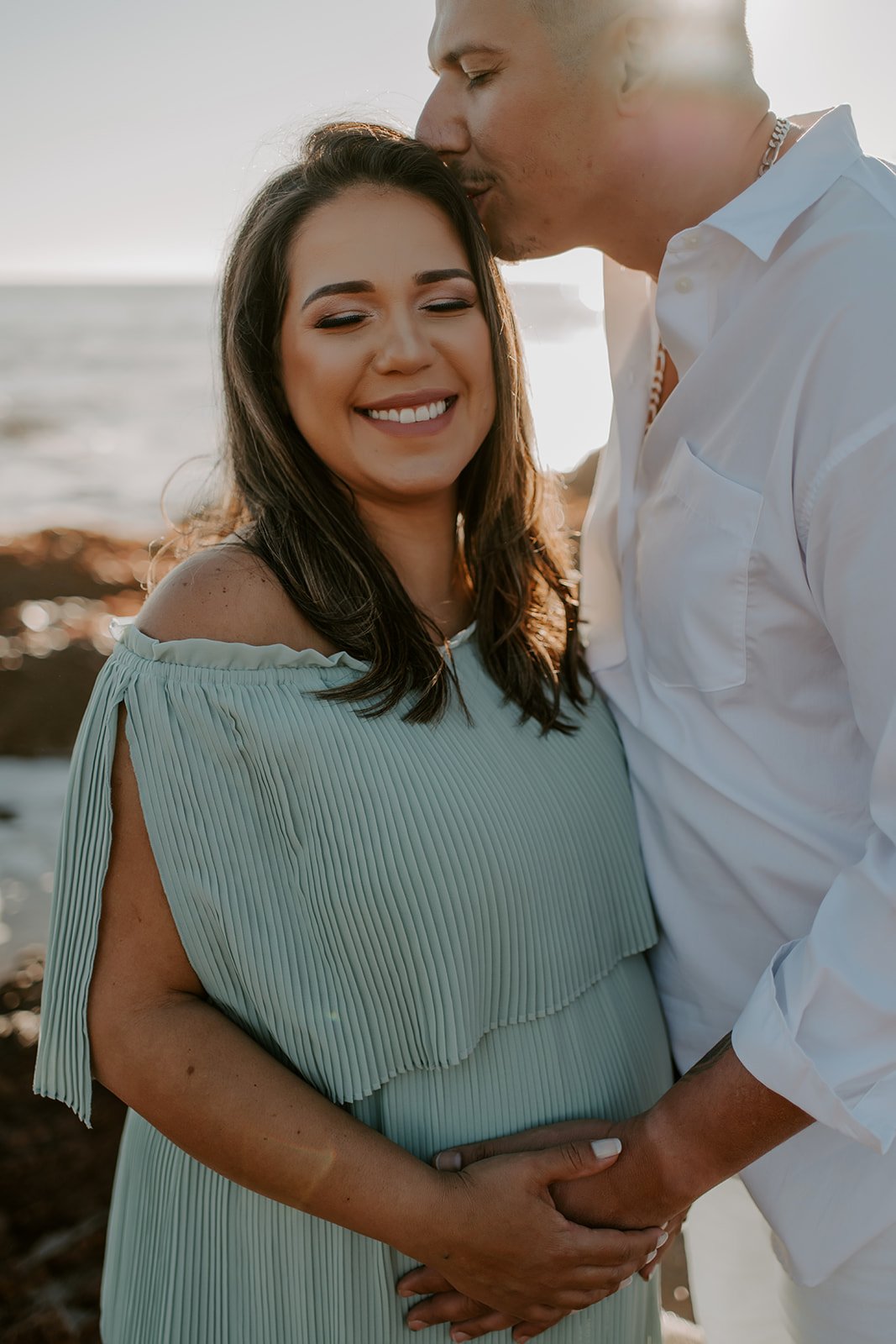 Playful Beach Maternity Session at Rodeo Beach