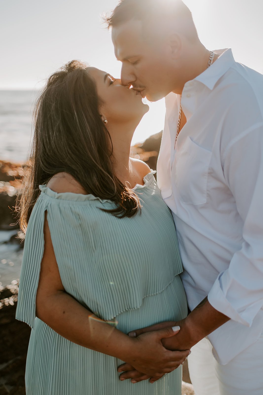 Playful Beach Maternity Session at Rodeo Beach