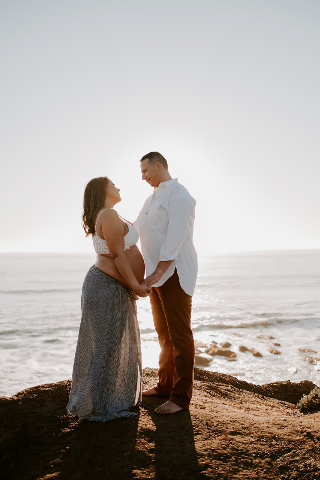 Playful Beach Maternity Session at Rodeo Beach