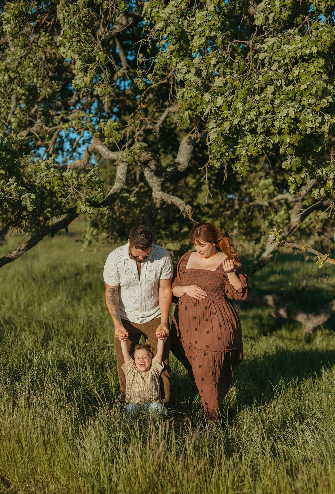 Outdoor Playful Maternity Session in Novato, CA