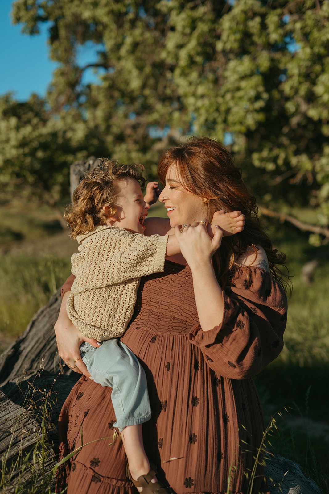 Outdoor Playful Maternity Session in Novato, CA