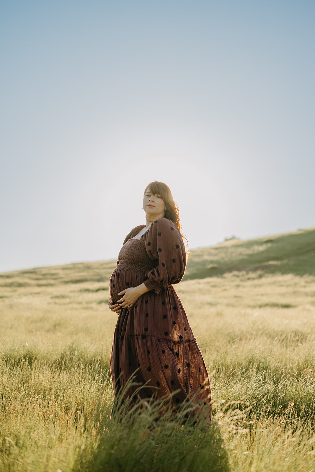 Outdoor Playful Maternity Session in Novato, CA