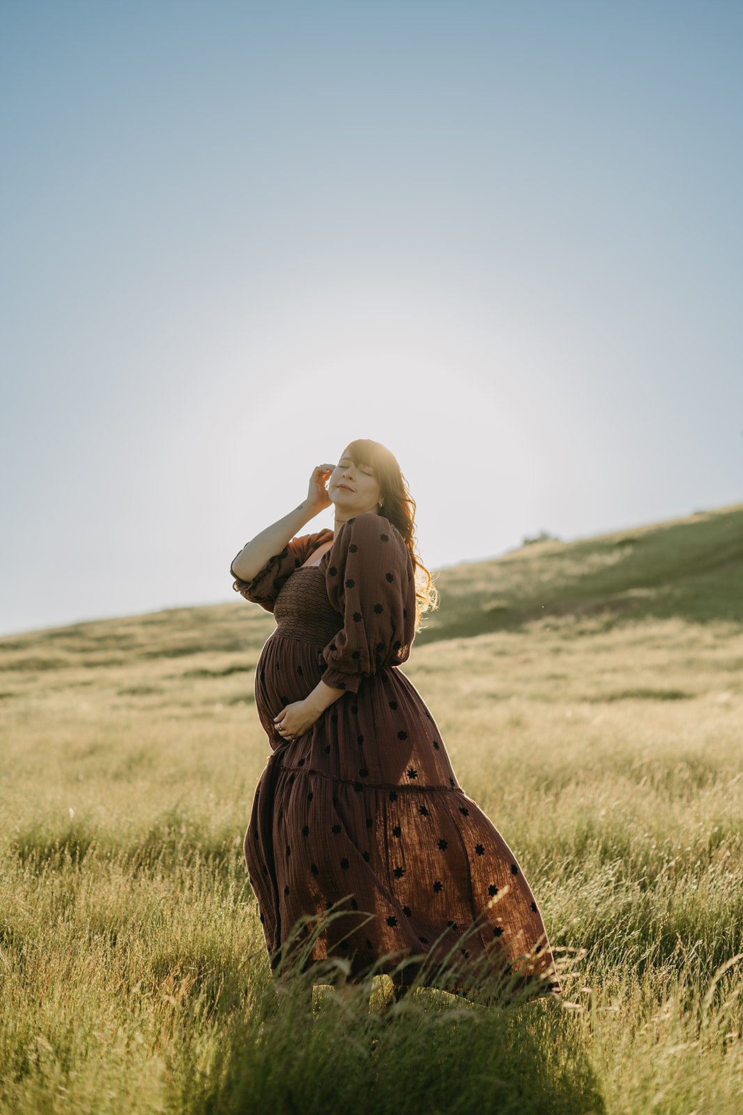 Outdoor Playful Maternity Session in Novato, CA