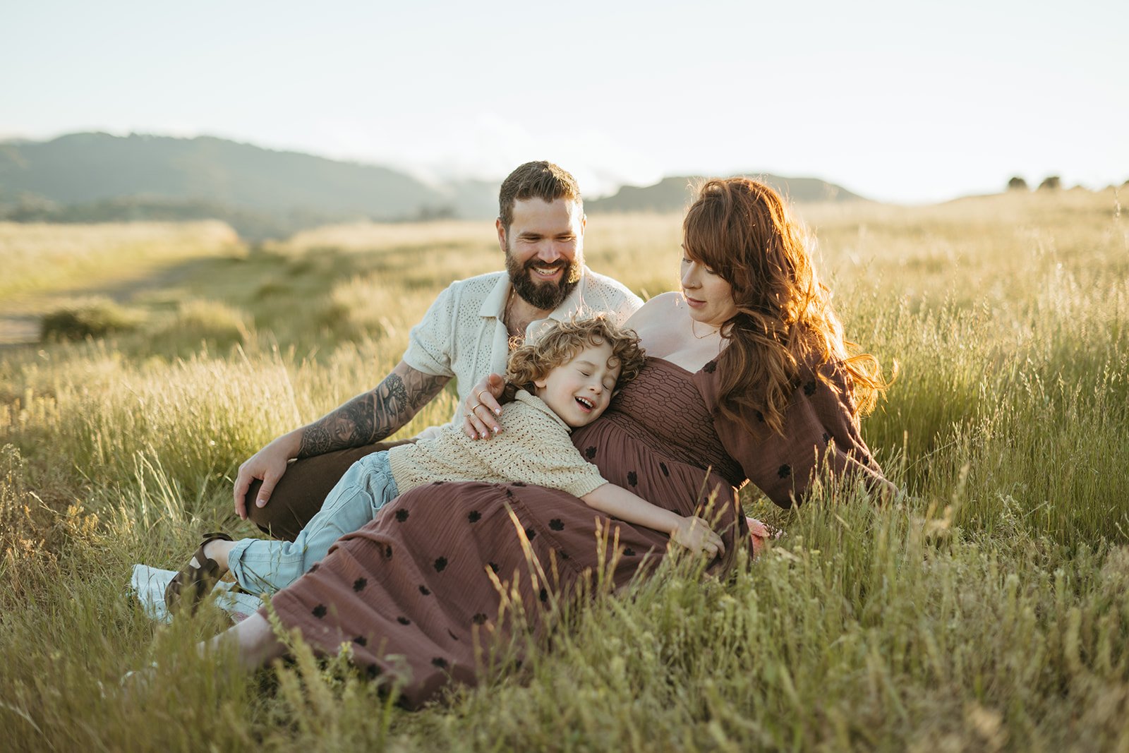 Outdoor Playful Maternity Session in Novato, CA