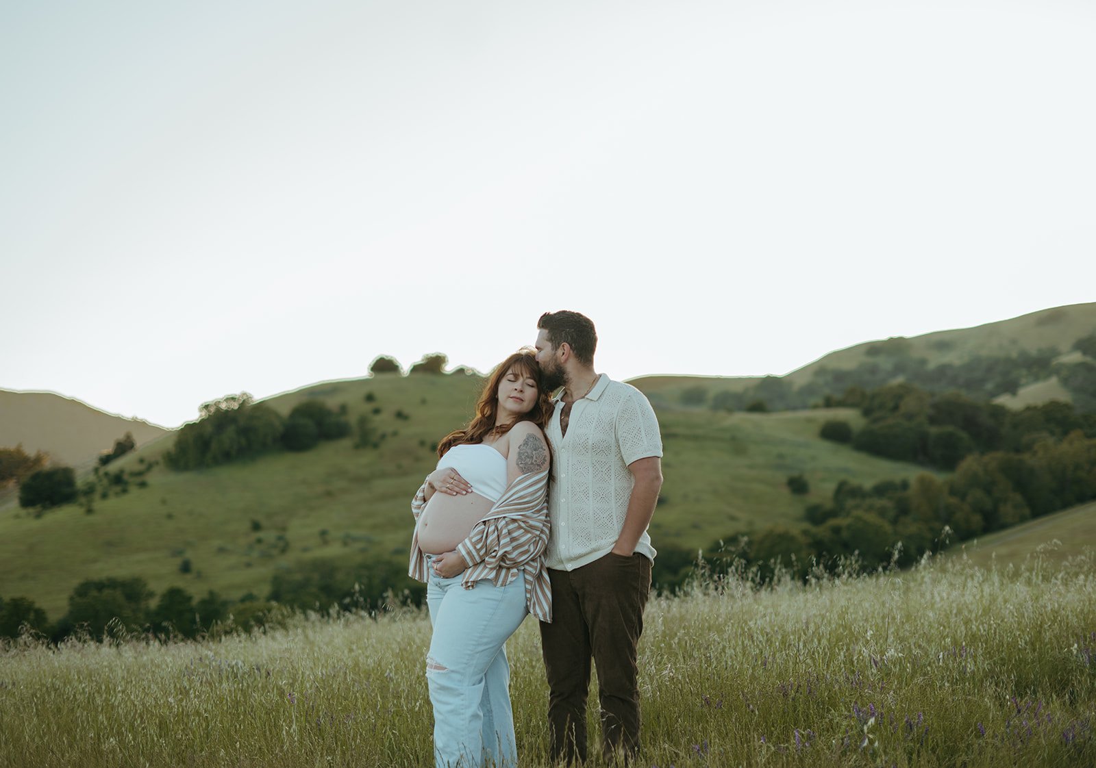 Outdoor Playful Maternity Session in Novato, CA