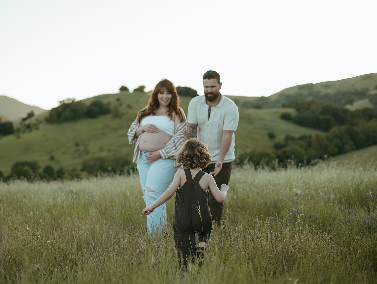 Outdoor Playful Maternity Session in Novato, CA