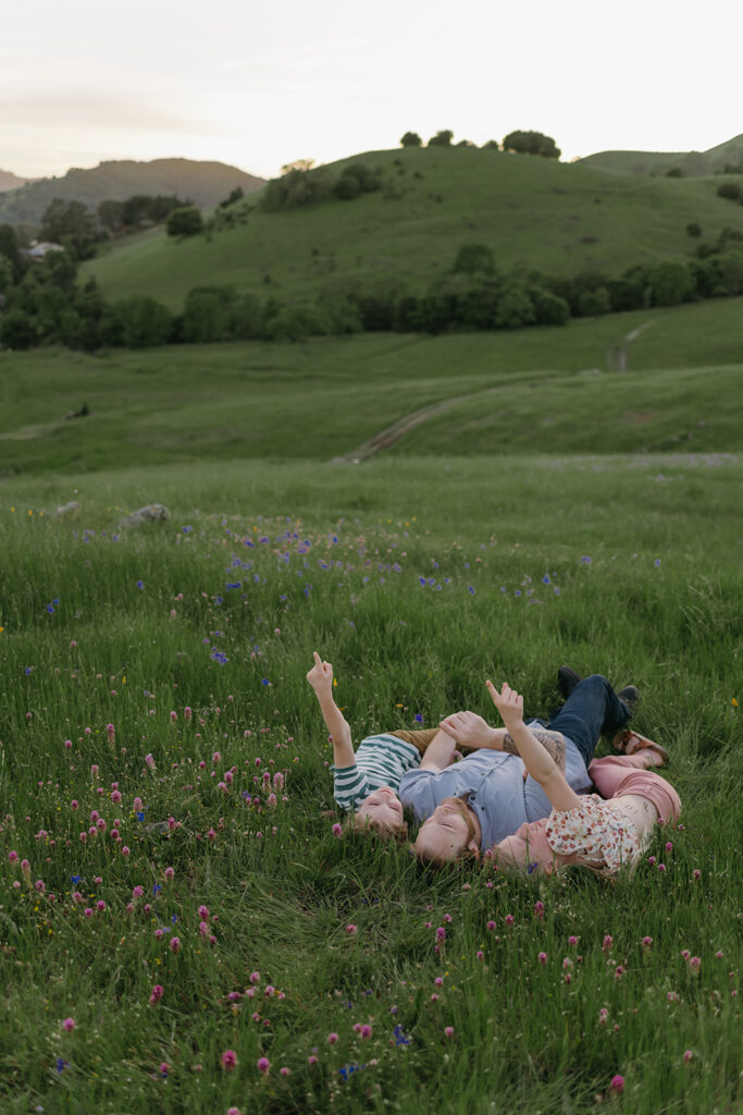 dad with kids during photoshoot 