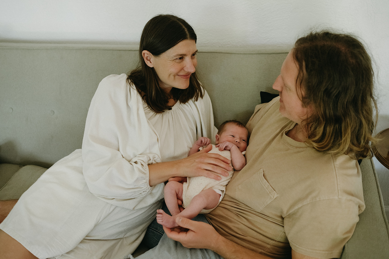 happy family at their Candid In Home Newborn Photography