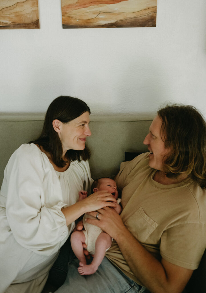 couple looking at each other during their photoshoot