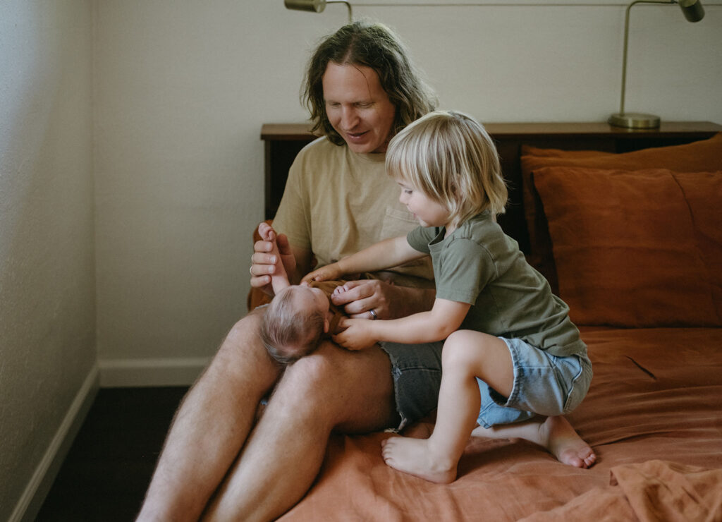 Candid In Home Newborn Photography in Marin County