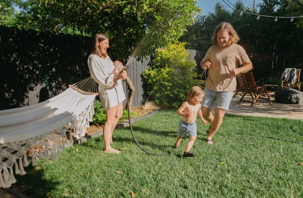 golden hour family portrait 