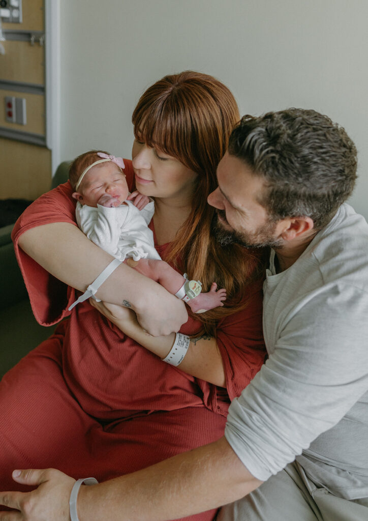 couple at their intimate newborn session